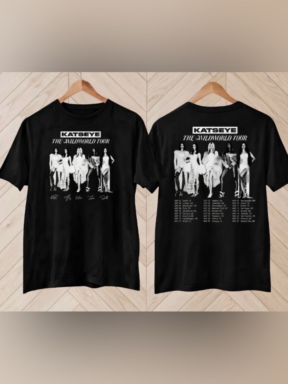 Katseye Tour Graphic & Members Print 2000s Pop Vibe Graphic Tee